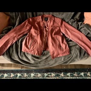 XL Pink Faux Leather Express Jacket